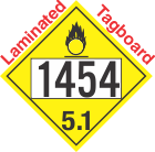 Oxidizer Class 5.1 UN1454 Tagboard DOT Placard