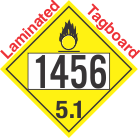 Oxidizer Class 5.1 UN1456 Tagboard DOT Placard