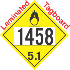 Oxidizer Class 5.1 UN1458 Tagboard DOT Placard