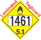 Oxidizer Class 5.1 UN1461 Tagboard DOT Placard