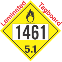 Oxidizer Class 5.1 UN1461 Tagboard DOT Placard