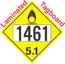 Oxidizer Class 5.1 UN1461 Tagboard DOT Placard