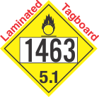 Oxidizer Class 5.1 UN1463 Tagboard DOT Placard