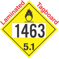 Oxidizer Class 5.1 UN1463 Tagboard DOT Placard