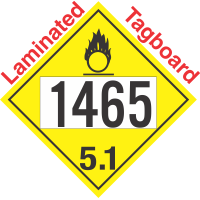 Oxidizer Class 5.1 UN1465 Tagboard DOT Placard