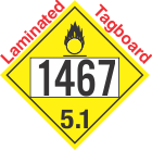 Oxidizer Class 5.1 UN1467 Tagboard DOT Placard