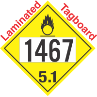 Oxidizer Class 5.1 UN1467 Tagboard DOT Placard