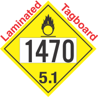 Oxidizer Class 5.1 UN1470 Tagboard DOT Placard