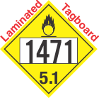 Oxidizer Class 5.1 UN1471 Tagboard DOT Placard