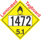 Oxidizer Class 5.1 UN1472 Tagboard DOT Placard