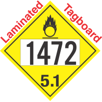 Oxidizer Class 5.1 UN1472 Tagboard DOT Placard