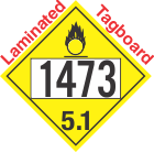 Oxidizer Class 5.1 UN1473 Tagboard DOT Placard