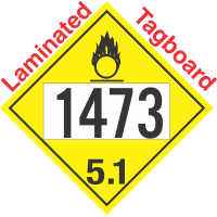 Oxidizer Class 5.1 UN1473 Tagboard DOT Placard