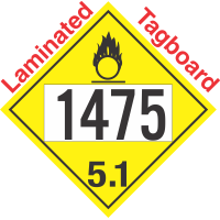 Oxidizer Class 5.1 UN1475 Tagboard DOT Placard