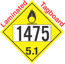 Oxidizer Class 5.1 UN1475 Tagboard DOT Placard