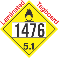 Oxidizer Class 5.1 UN1476 Tagboard DOT Placard