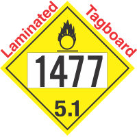 Oxidizer Class 5.1 UN1477 Tagboard DOT Placard