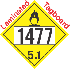 Oxidizer Class 5.1 UN1477 Tagboard DOT Placard