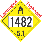 Oxidizer Class 5.1 UN1482 Tagboard DOT Placard