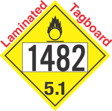 Oxidizer Class 5.1 UN1482 Tagboard DOT Placard