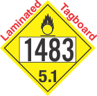 Oxidizer Class 5.1 UN1483 Tagboard DOT Placard
