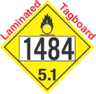 Oxidizer Class 5.1 UN1484 Tagboard DOT Placard