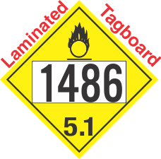 Oxidizer Class 5.1 UN1486 Tagboard DOT Placard