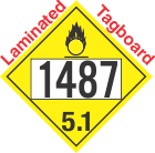 Oxidizer Class 5.1 UN1487 Tagboard DOT Placard