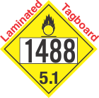 Oxidizer Class 5.1 UN1488 Tagboard DOT Placard