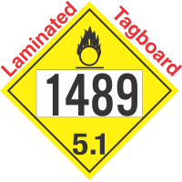 Oxidizer Class 5.1 UN1489 Tagboard DOT Placard