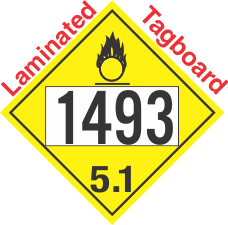 Oxidizer Class 5.1 UN1493 Tagboard DOT Placard