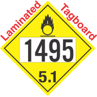 Oxidizer Class 5.1 UN1495 Tagboard DOT Placard