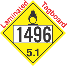 Oxidizer Class 5.1 UN1496 Tagboard DOT Placard