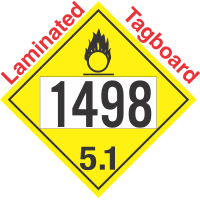 Oxidizer Class 5.1 UN1498 Tagboard DOT Placard