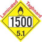 Oxidizer Class 5.1 UN1500 Tagboard DOT Placard