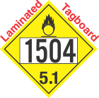Oxidizer Class 5.1 UN1504 Tagboard DOT Placard
