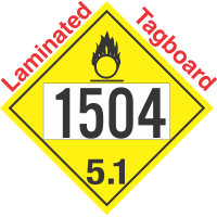 Oxidizer Class 5.1 UN1504 Tagboard DOT Placard