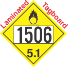 Oxidizer Class 5.1 UN1506 Tagboard DOT Placard