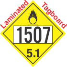 Oxidizer Class 5.1 UN1507 Tagboard DOT Placard