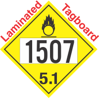 Oxidizer Class 5.1 UN1507 Tagboard DOT Placard