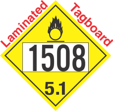 Oxidizer Class 5.1 UN1508 Tagboard DOT Placard