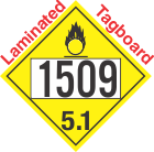 Oxidizer Class 5.1 UN1509 Tagboard DOT Placard