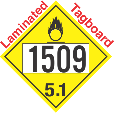 Oxidizer Class 5.1 UN1509 Tagboard DOT Placard