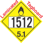 Oxidizer Class 5.1 UN1512 Tagboard DOT Placard