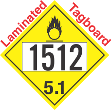 Oxidizer Class 5.1 UN1512 Tagboard DOT Placard