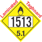 Oxidizer Class 5.1 UN1513 Tagboard DOT Placard