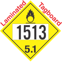 Oxidizer Class 5.1 UN1513 Tagboard DOT Placard