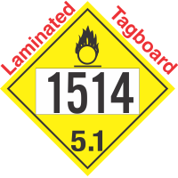 Oxidizer Class 5.1 UN1514 Tagboard DOT Placard