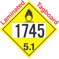 Oxidizer Class 5.1 UN1745 Tagboard DOT Placard