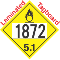 Oxidizer Class 5.1 UN1872 Tagboard DOT Placard